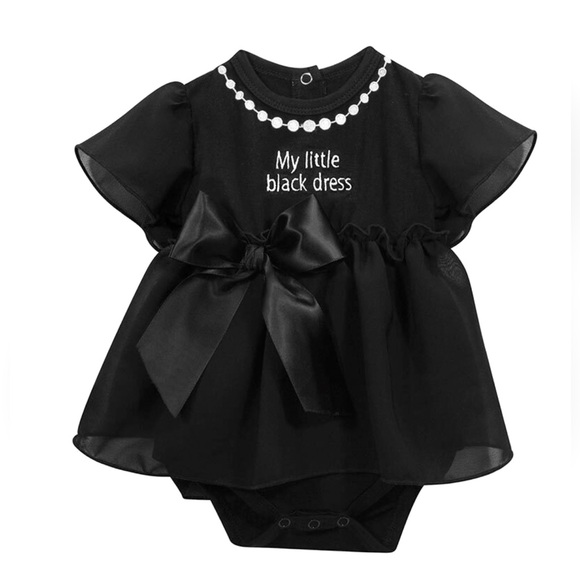 My Little Black Short Sleeve Dress 6 - 12 Months - Picture 1 of 2
